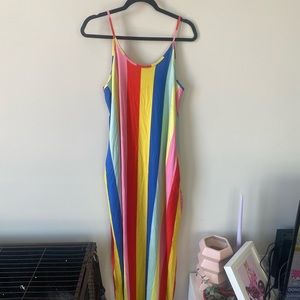 1X REBDOLLS Colorful Maxi Dress with Pockets